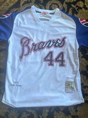 Authentic Cooperstown Collection Vintage Braves Baseball Jersey Hank Aaron